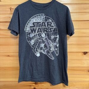 Star Wars Millennium Falcon Gray T-Shirt Medium